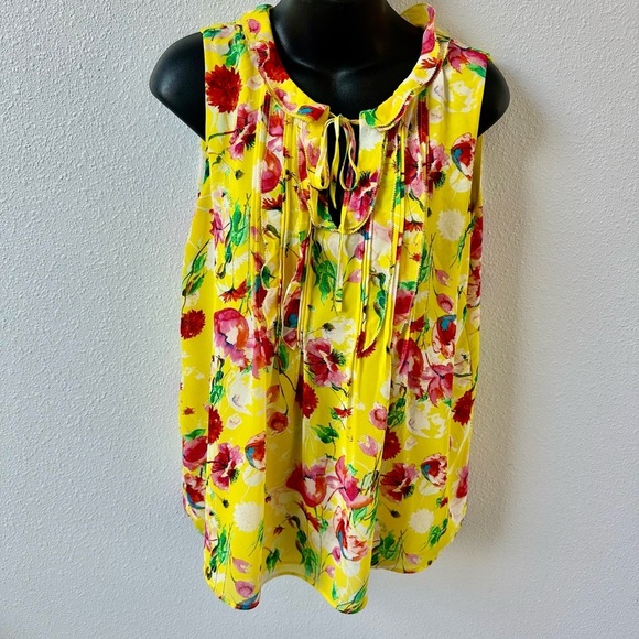 Rose & Olive Tops - Rose & Olive Yellow Floral Blouse